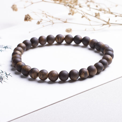 xy0418，6.5mm沉香素串单圈手串 商品图9