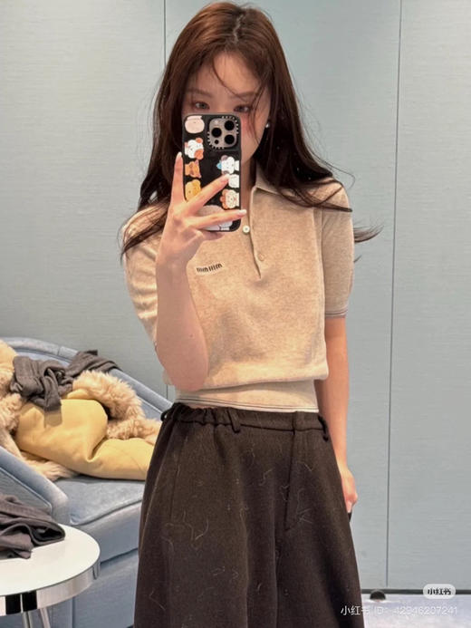 72-2 爆款 渠道圆正 miu 8041款女生针织polo衫 我穿40超级美腻 商品图0