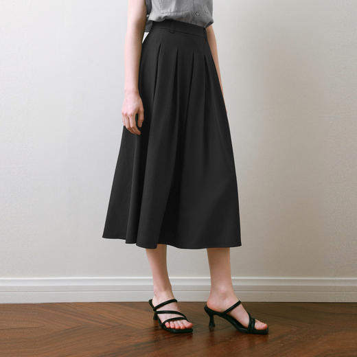 【商场同款】诗凡黎学院风A字百褶裙25夏新款百搭半身裙3G5240241 商品图2