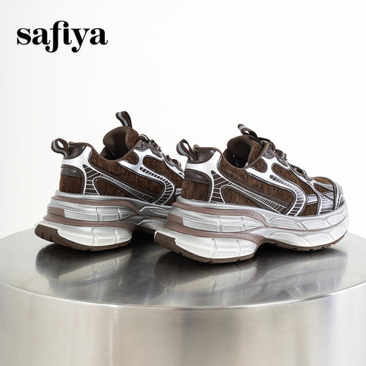预售7天|Safiya/索菲娅2025潮酷时尚百搭小个子增高轻便休闲运动老爹鞋SFD3112001 商品图4