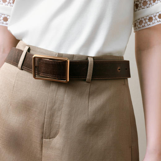 【商场同款】诗凡黎莱赛尔亚麻短裤2025夏新款A字休闲裤3G4350611 商品图3