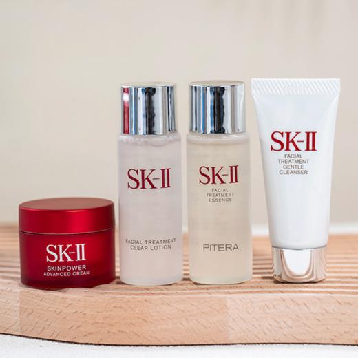 【百图lulu好物】【SKII四件套】新版SK-II中样旅行四件套 神仙水30ml+清莹露30ml+洗面奶20g+面霜15g(滋润版) 商品图6
