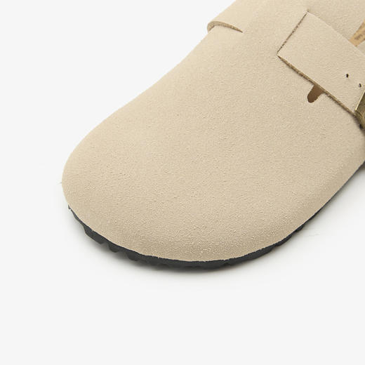 【限时秒杀】西遇复古勃肯鞋半拖女新款早春包头休闲一脚蹬白色软木勃肯鞋D0047446 商品图5