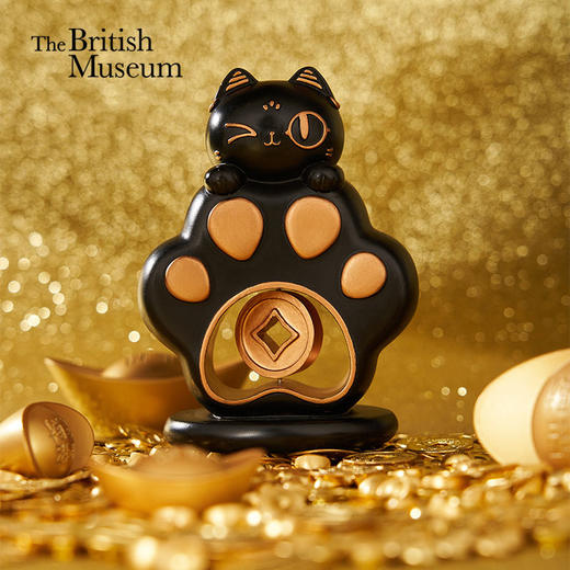 大英博物馆 巴斯特系列 萌猫“转”大钱桌面摆件 商品图0