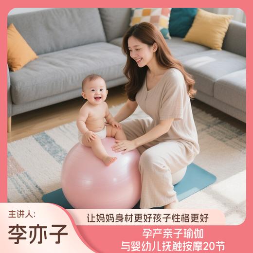 孕产亲子瑜伽与婴幼儿抚触按摩20节（让妈妈身材更好孩子性格更好，主讲人：李亦子） 商品图0