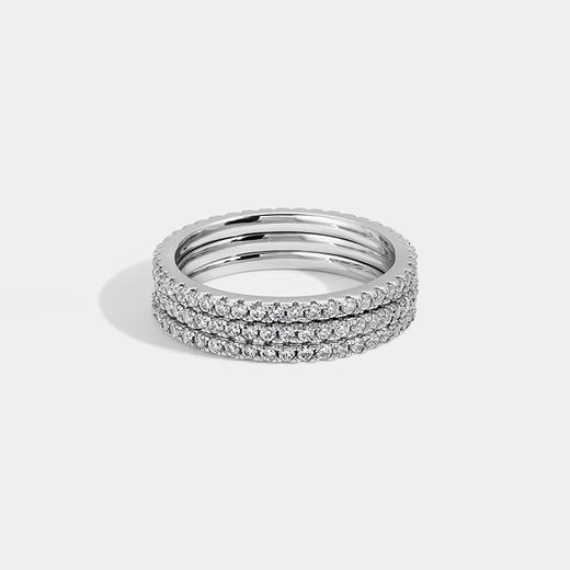 订购8周到｜Lili Claspe-Carmen-银色 锆石 叠圈 戒指［美国设计师］ 商品图0