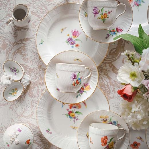 【已售】独角鹿西洋古董20世纪德国柏林皇家瓷窑KPM出品蝴蝶花卉系列主题手绘描金装饰六人下午茶瓷器套件 商品图2