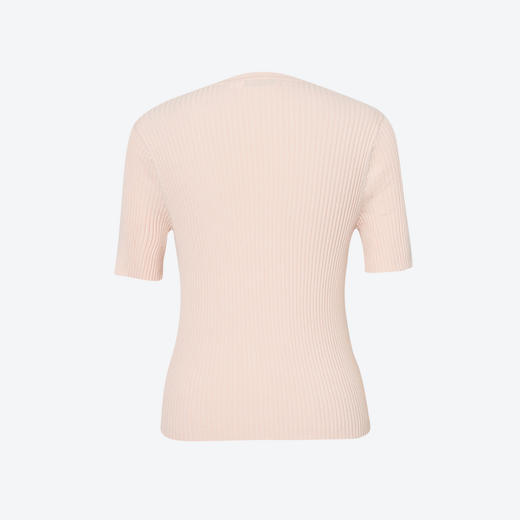 【商场同款】【萌宠系列】诗凡黎半开扣短袖针织衫25夏新款气质上衣3G4630911 商品图1