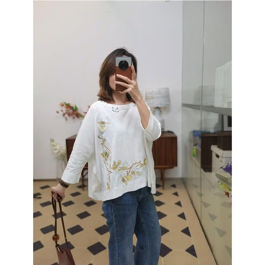 【非质量问题不退，谢谢理解】会呼吸的T恤！ 埃及长绒棉刺绣T 透气吸汗 紧密工艺 把舒适与美穿身上 商品图6