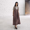 绽放408朵/【复活款·2009年背带裙】砂洗亚麻捏褶显瘦背带连衣裙 商品缩略图1