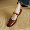 【预售5天】羊皮版超软小香风平底复古一字带玛丽珍鞋女方头浅口单鞋小皮鞋PS&PS3129 商品缩略图2