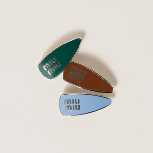 MIU-J 珐琅字母弹簧扣发夹 商品图2