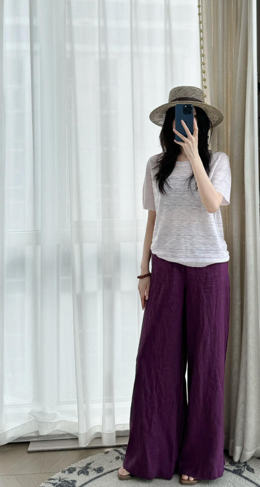 温柔治愈娴娴衫绝美淡紫肌理感莱赛尔衫 商品图11