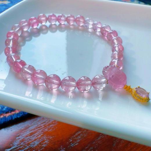 6.8mm单圈粉碧玺手串 商品图6