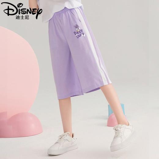 H34迪士尼女童夏装七分裤薄款短裤女孩夏季裤子运动休闲中大童潮 商品图1