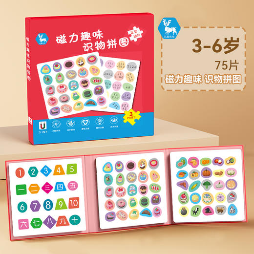 磁力象形识字识物拼图 3-6岁幼儿识字启蒙卡片快速识字阅读法儿童读物 早教书认字板汉字进阶益智玩具贴游戏 商品图8