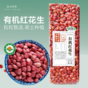 物元农场有机花生米 东北四粒红红皮花生营养丰富口感清香800g/袋
