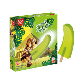 和路雪小小和路雪绿舌头苹果口味果冻冰棍冰淇淋 54g*5支 雪糕 冰激凌 商品图2