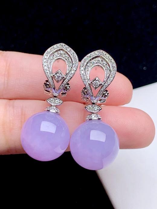 14mm圆珠翡翠耳坠 商品图5