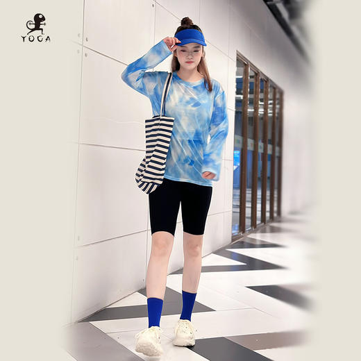 壁虎瑜伽【2507SY372】高弹网纱轻薄透气罩衫【5天发货】 商品图2