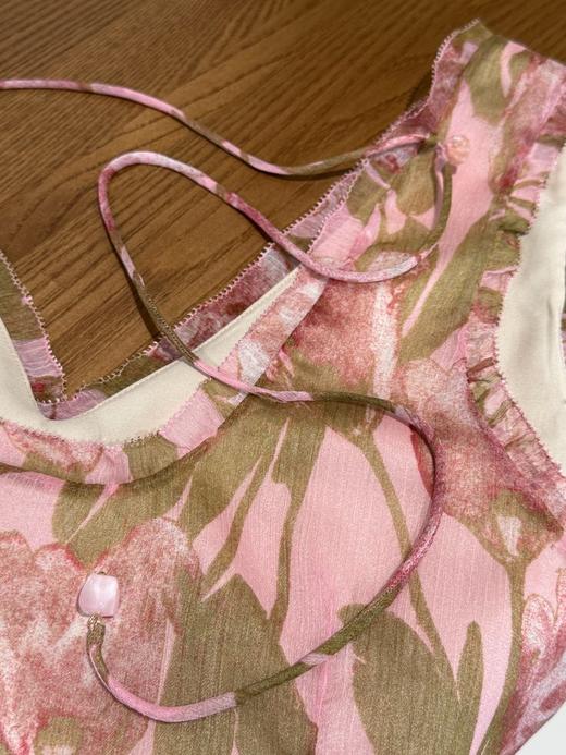 【高品质私服】【ZZ郁金香印花连衣裙】轻薄散气，爽滑细腻，贴合身体曲线的同时，又有着自然的垂坠感G1457-CC【无标出货 介意慎拍】 商品图13