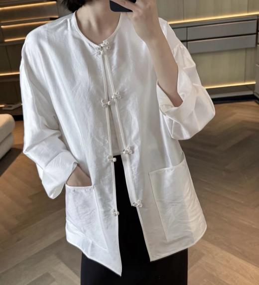 重磅柞蚕丝    双宫丝盘扣   新中式衬衫   顶级面料！row风极简  仅换码 商品图0