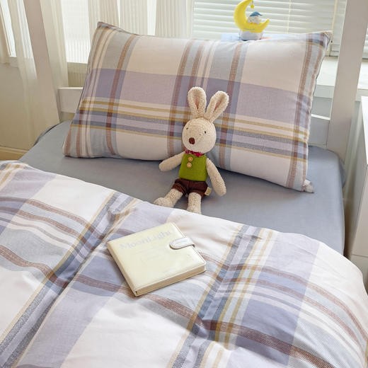 GRACE SPACE格调空间 纯棉学生宿舍用被套枕套床单三件套/床笠三件套 商品图7