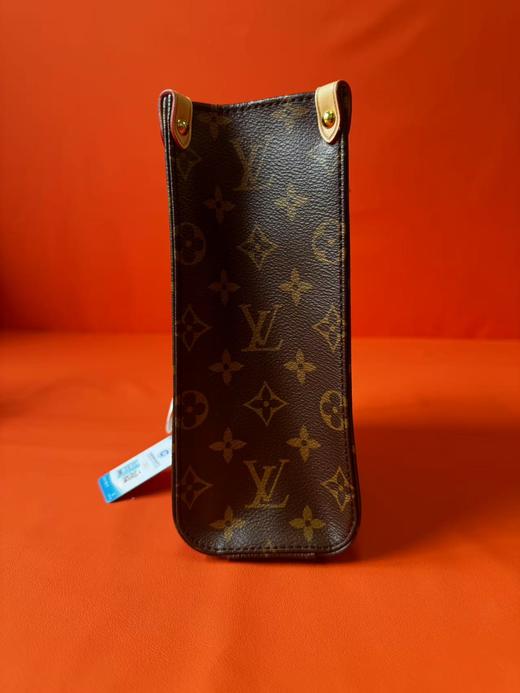 LOUIS VUITTON Sac Plat PM 经典老花 帆布涂层拼牛皮革饰边 手提单肩斜挎包 中号 女款 深棕色 商品图4