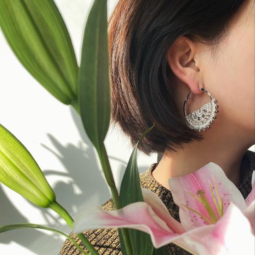 心艺手作：向日葵耳环系列 Small Semi Filigree Crochet Earrings in Silver/Gold 商品图3
