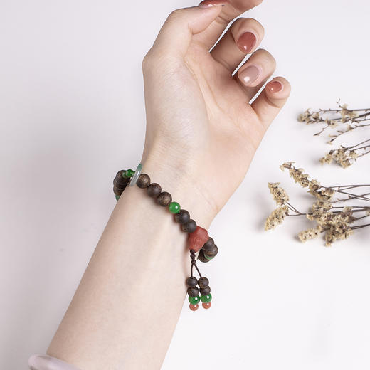xy0405沉香+南红碧玉转运手串 商品图8