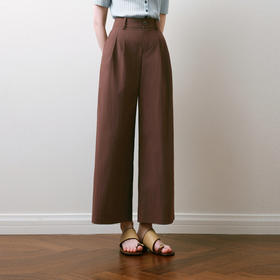 【商场同款】诗凡黎高腰直筒阔腿裤2025夏新款休闲裤女3G4350641