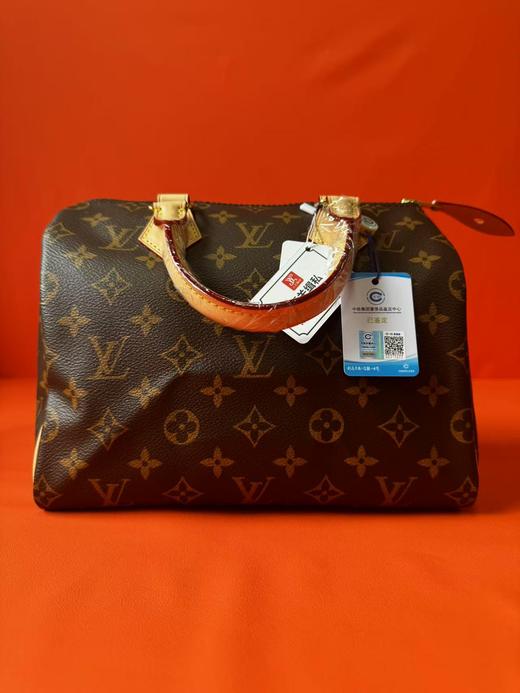 LOUIS VUITTON Speedy 25 百搭便携通勤淑女经典老花 帆布 枕头包单肩包手提包 25 女款 棕色 无肩带 商品图1
