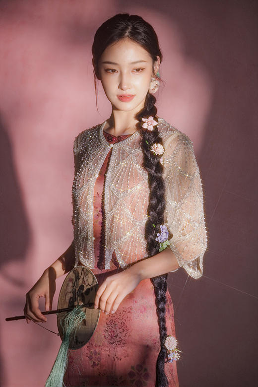 逸红颜明月优选#爆闪波浪边外套​​「天鹅」重磅高定非遗系列，双层蕾丝网纱，如月光织就～ 商品图3