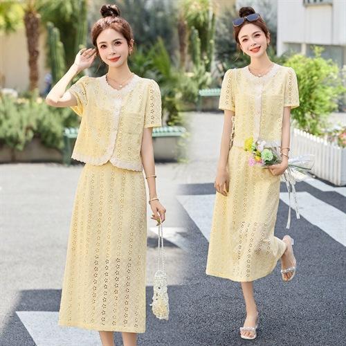 时尚轻奢刺绣蕾丝，两件套套裙HR-BBL2562 商品图3