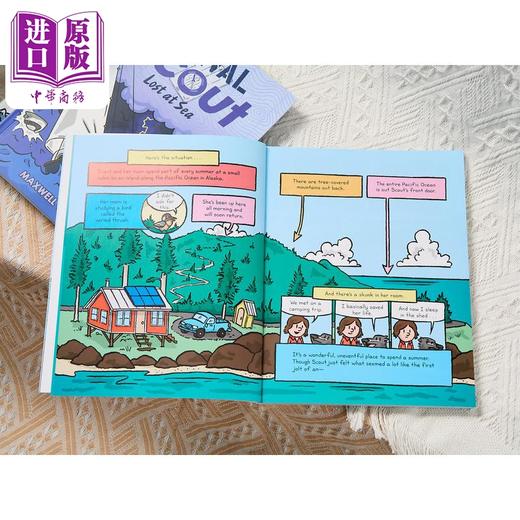 【中商原版】Survival Scout 英文原版野外科普漫画 生存大搜查3册 Tsunami海啸来袭山野迷踪海中求生 Maxwell Eaton III 商品图7