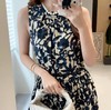 MAXM**A同款同款走秀款泼墨蓝白印花收腰连衣裙 商品缩略图6