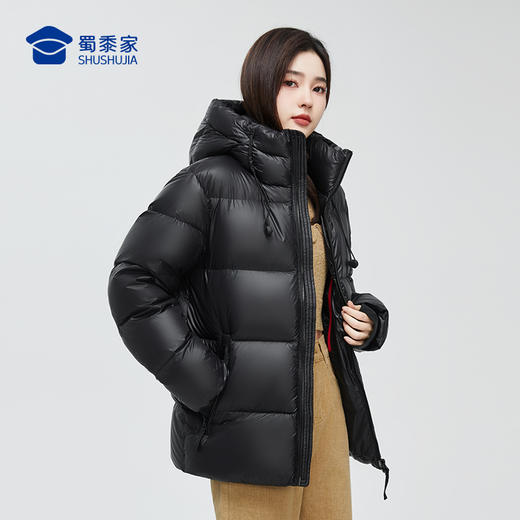 【实付满399送保温杯】【石墨烯火山岩黑金羽绒/鹅绒服】保暖防寒羽绒服外套男女同款通勤连帽棉服YT408 商品图9