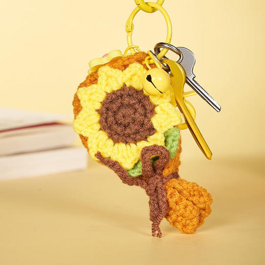 物兮物 大师系列 向日葵 钩织挂件钥匙扣 干草垛 毛绒玩偶 商品图1