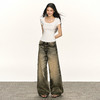 Ariseism 美式复古牛仔裤女夏季新款休闲长裤子 商品缩略图4
