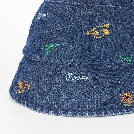 物兮物 致敬大师系列 刺绣牛仔渔夫帽 商品图3