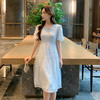 奢姿大码女装2025夏季V领刺绣简约气质连衣裙胖妹妹时尚轻奢裙子9952822258 商品缩略图1