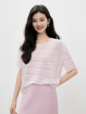 温柔治愈娴娴衫绝美淡紫肌理感莱赛尔衫