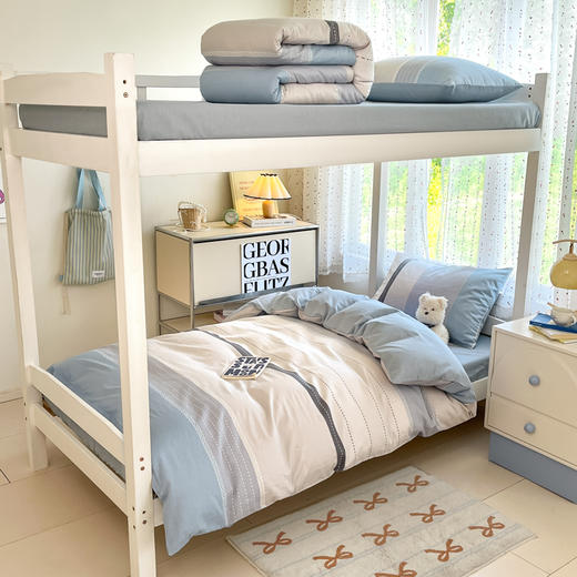 GRACE SPACE格调空间 纯棉学生宿舍用被套枕套床单三件套/床笠三件套 商品图5