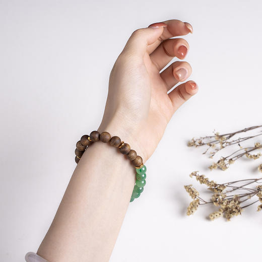 xy0404沉香+非洲翠半山半水手串 商品图8