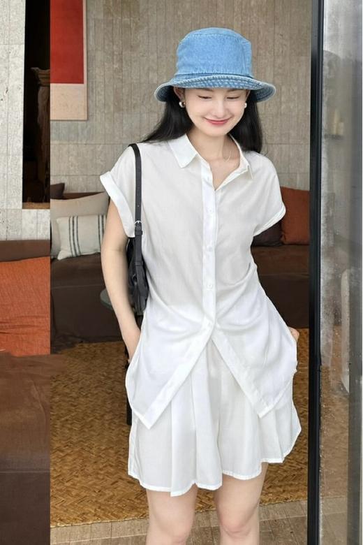 LNNNS 小众设计天丝衬衫套装 20851 商品图0