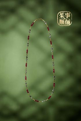 【茱事顺俪】18k金红宝石珍珠项链