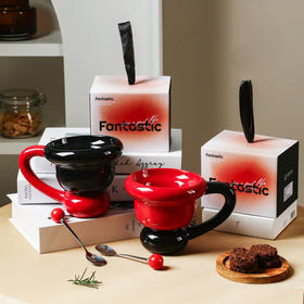 【范特西创意陶瓷马克杯】ins风伴手礼情侣水杯礼物 办公室高颜值雪糕杯马克杯礼品