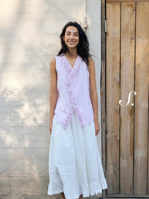 shyshystill/shy202502064/斜门襟背心上衣无袖 商品图3