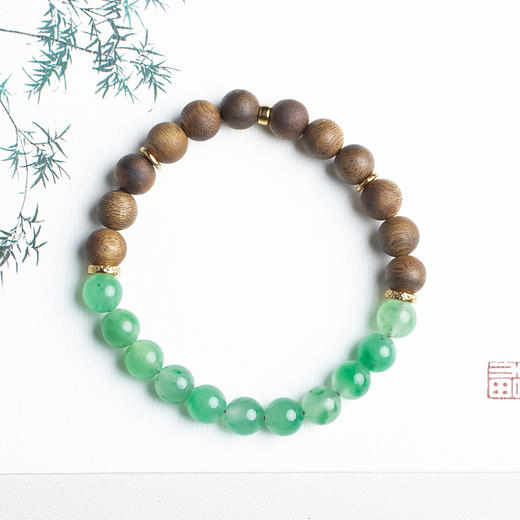 xy0404沉香+非洲翠半山半水手串 商品图9