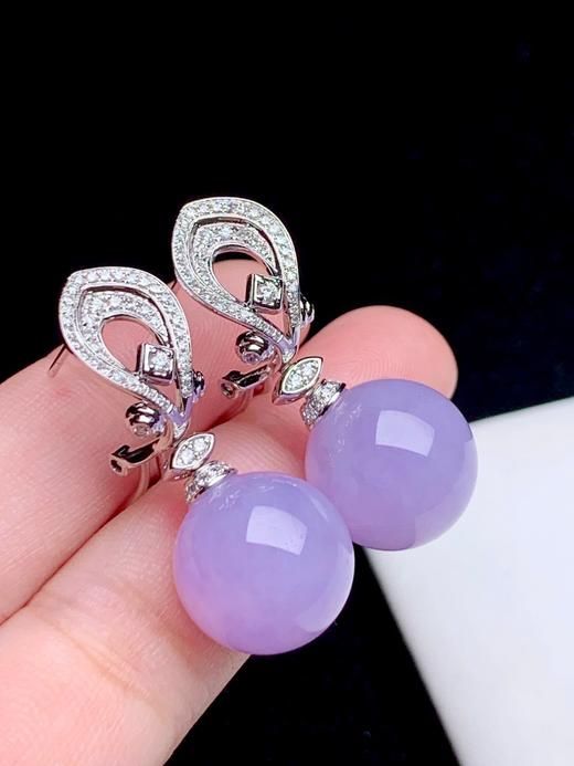 14mm圆珠翡翠耳坠 商品图4